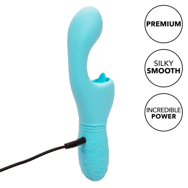 Calexotics Rechargeable Butterfly Kiss Flicker Vibrator - Blue