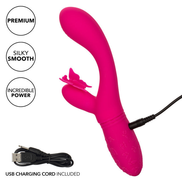 Calexotics Rechargeable Butterfly Kiss Flutter Vibrator - Pink