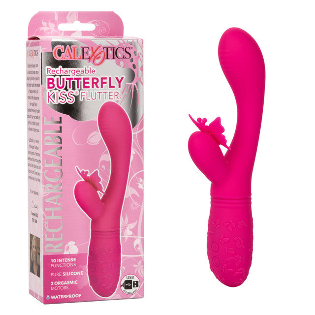 Calexotics Rechargeable Butterfly Kiss Flutter Vibrator - Pink