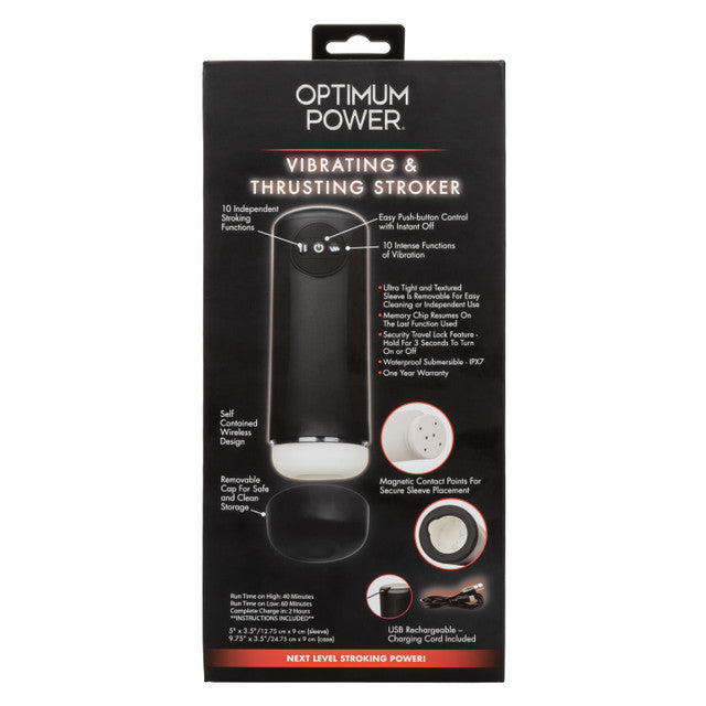 Calexotics Optimum Power Vibrating & Thruster Stroker Masturbator