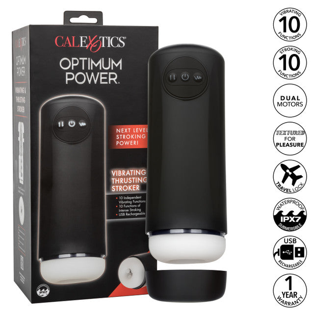 Calexotics Optimum Power Vibrating & Thruster Stroker Masturbator