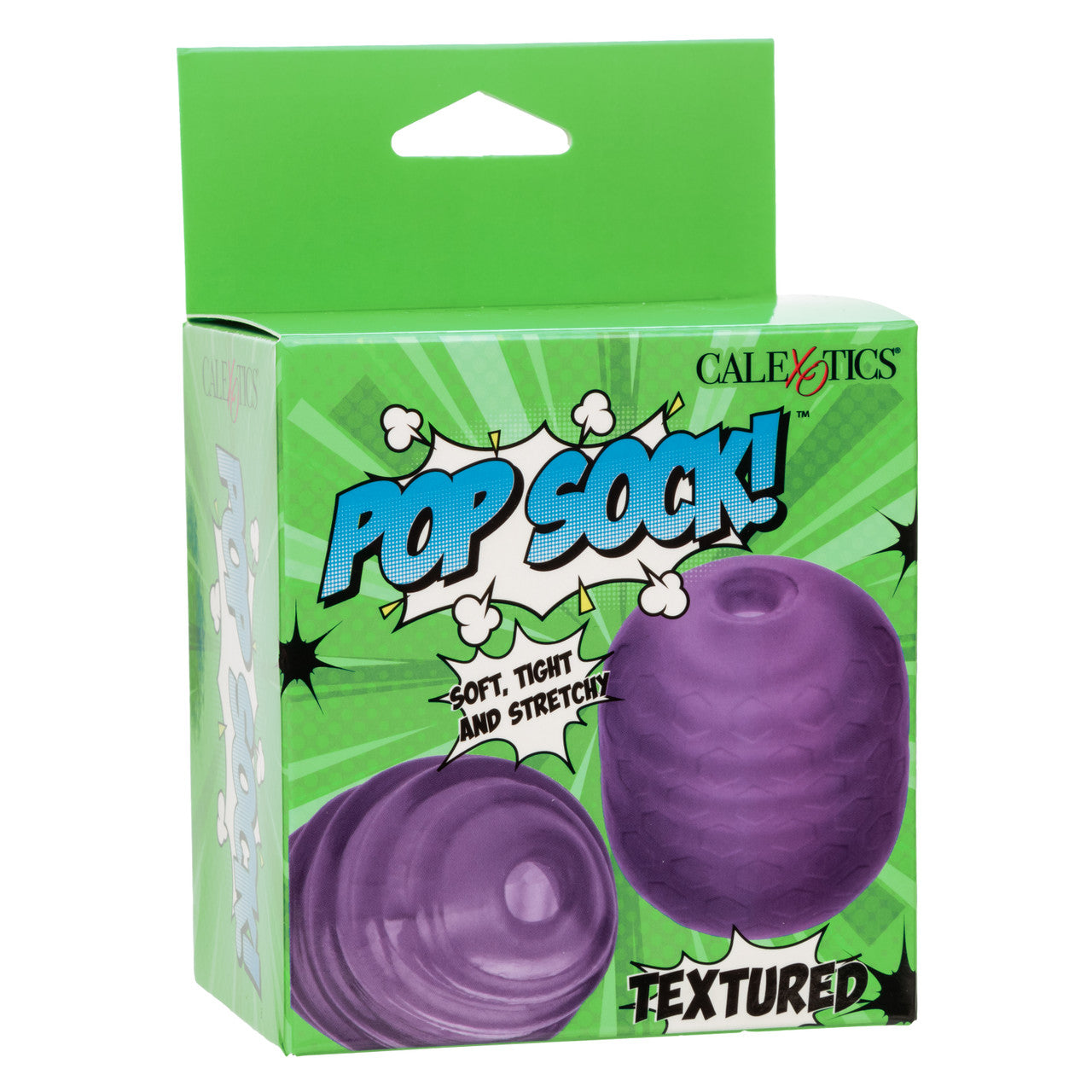 Calexotics Pop Sock™ Textured - Purple Stroker Reversible Masturbator