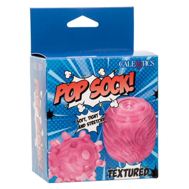 Calexotics Pop Sock™ Textured - Pink Stroker Reversible Masturbator