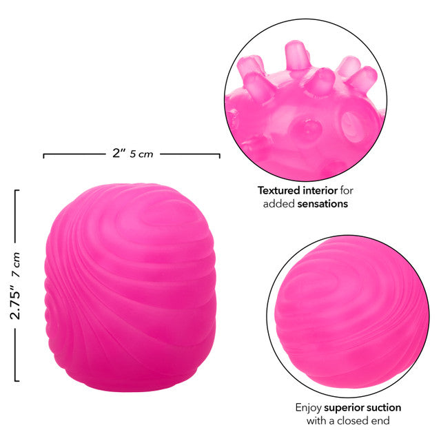 Calexotics Pop Sock™ Textured - Pink Stroker Reversible Masturbator