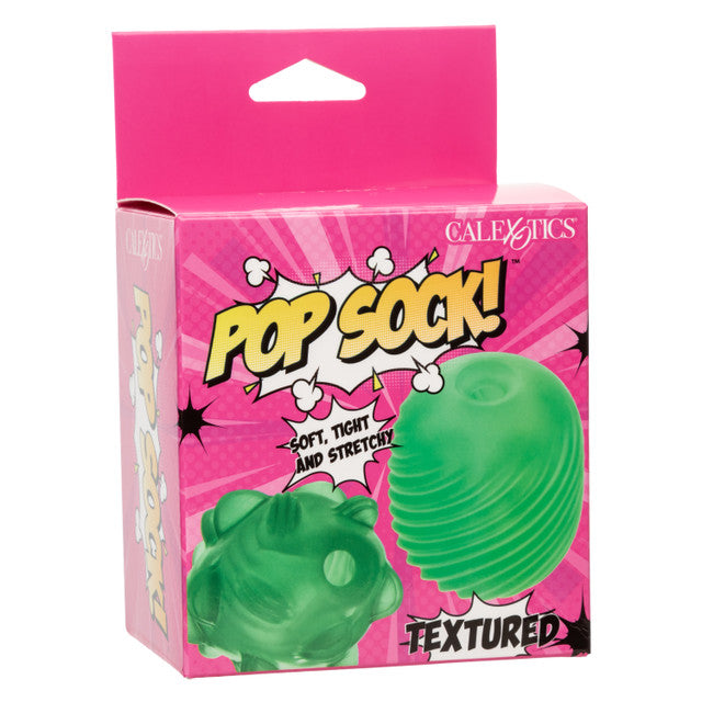 Calexotics Pop Sock™ Textured - Green Stroker Reversible Masturbator