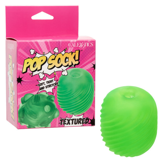 Calexotics Pop Sock™ Textured - Green Stroker Reversible Masturbator