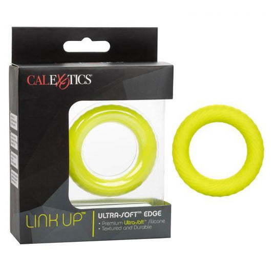 Calexotics Link Up Ultra-Soft Edge Cock Ring - Neon Yellow