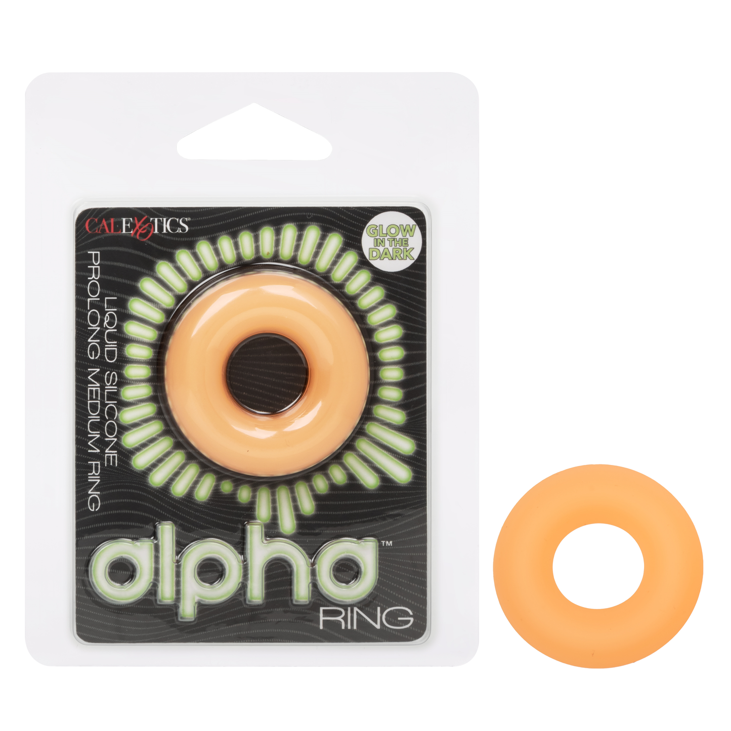 Calexotics Alpha Glow-In-The-Dark Liquid Silicone Prolong Medium Ring