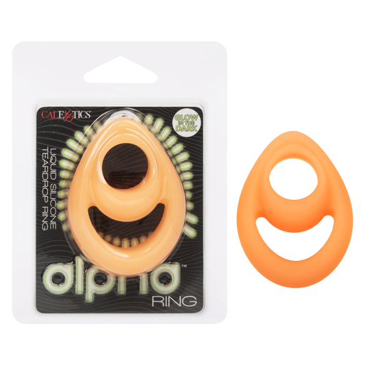 Calexotics Alpha Glow-In-The-Dark Liquid Silicone Teardrop Ring