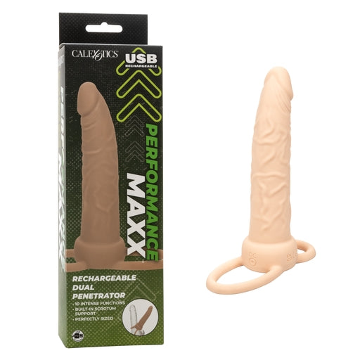 Calexotics Performance Maxx Rechargeable Dual Penetrator - Ivory