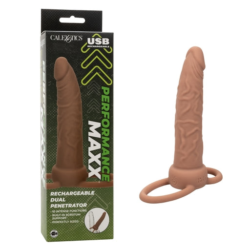 Calexotics Performance Maxx Rechargeable Dual Penetrator - Brown