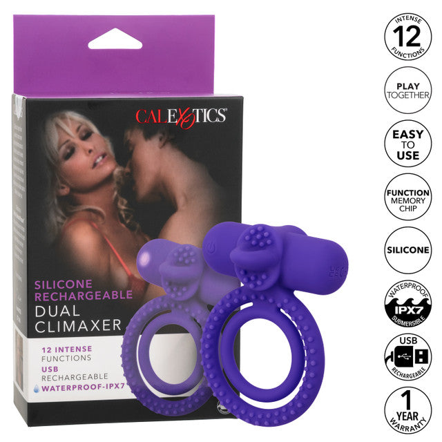 Calexotics Silicone Rechargeable Dual Climaxer Couples Vibrator