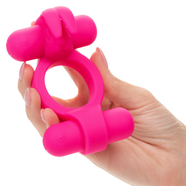 Calexotics Silicone Rechargeable Rockin’ Rabbit Couples Vibrator