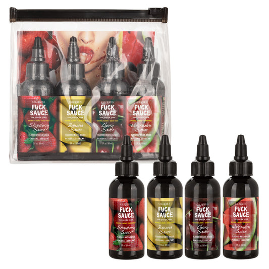 Calexotics Fuck Sauce Flavored Water-Based Personal Lubricant Variety Pack 4x60ml - 4 Pack