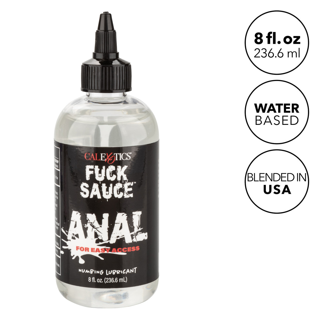 Calexotics Fuck Sauce Water Based Anal Numbing Lubricant 8oz/236.6ml