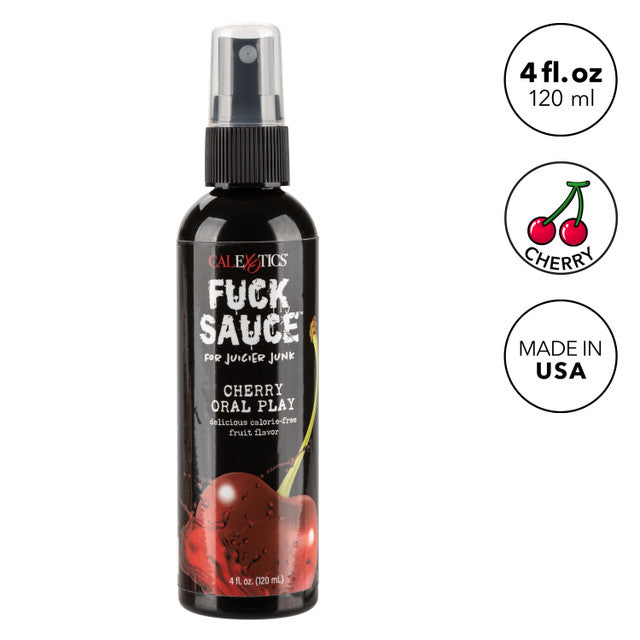 Calexotics Fuck Sauce Cherry Oral Play Water Based Edible Lubricant 4oz/120ml