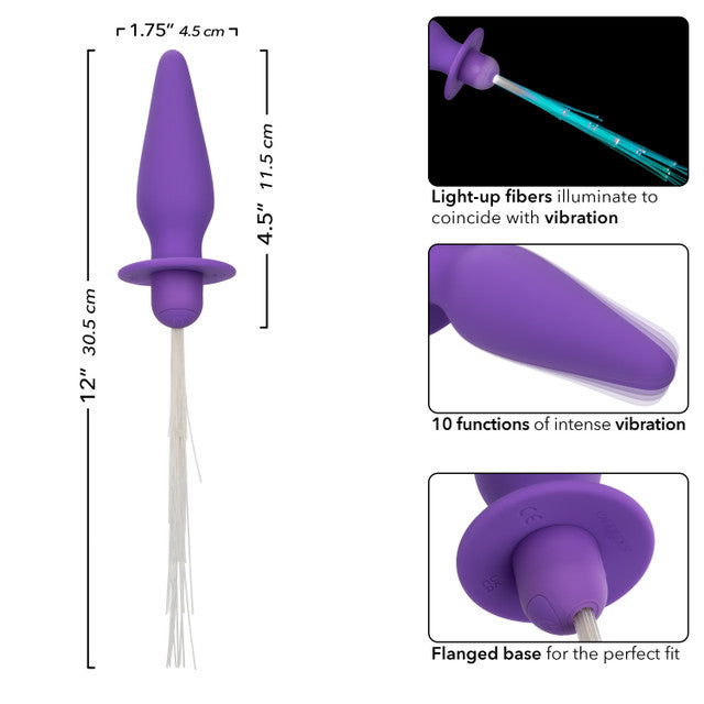 Calexotics Southern Lights™ Vibrating Light Up Anal Probe - Purple