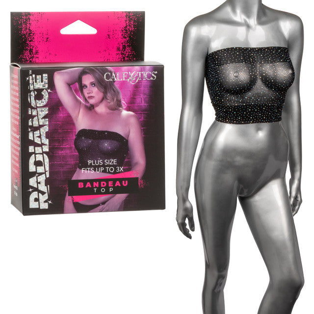 Calexotics Radiance Plus Size Bandeau Top w Dazzling Rhinestone Accents