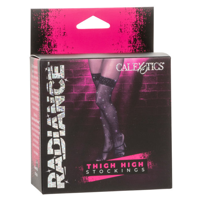 Calexotics Radiance Thigh High Stockings w Dazzling Rhinestone Accents