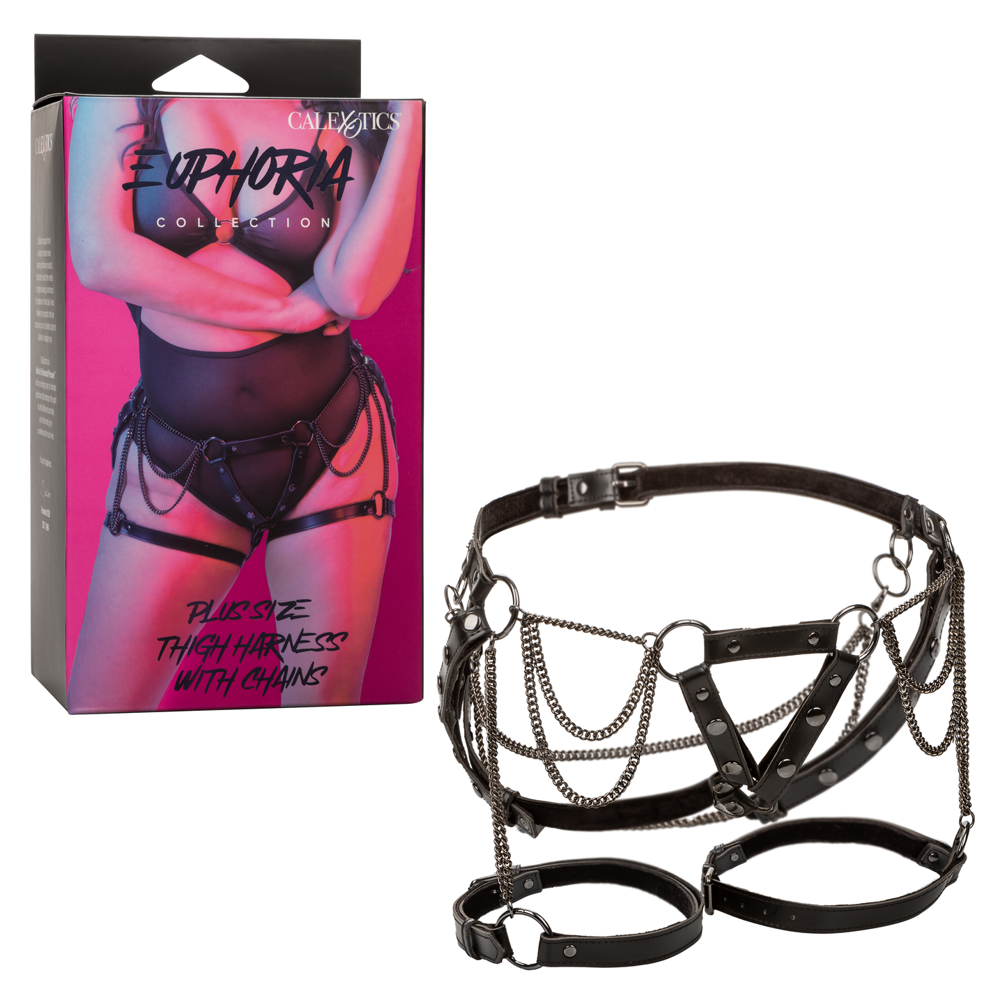 Calexotics Euphoria Collection Plus Size Thigh Harness With Chains