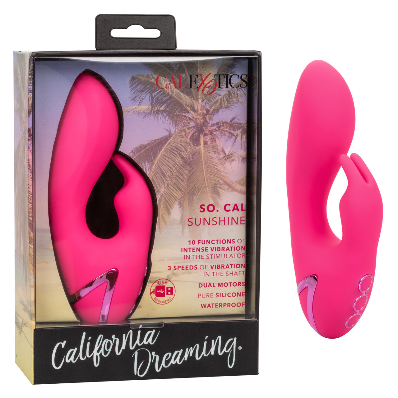 Calexotics California Dreaming So. Cal Sunshine Massager Mini Rabbit Vibrator