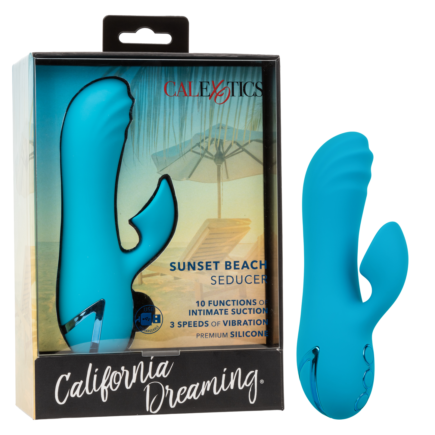 Calexotics California Dreaming® Sunset Beach Seducer Suction Rabbit Vibrator