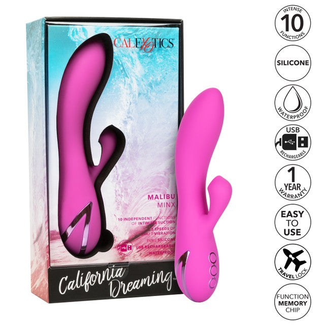 Calexotics California Dreaming Malibu Minx Massager Suction Rabbit Vibrator