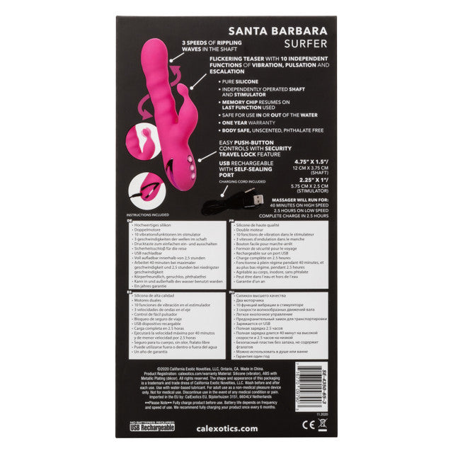 Calexotics California Dreaming Santa Barbara Surfer Massager Rabbit Vibrator