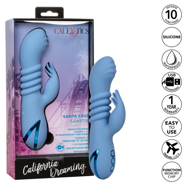 Calexotics California Dreaming Santa Cruz Coaster Massager G-Spot Rabbit Vibrator