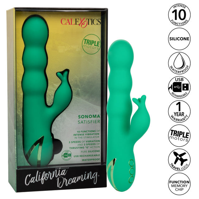 Calexotics California Dreaming Sonoma Satisfier Massager Flicker Rabbit Vibrator