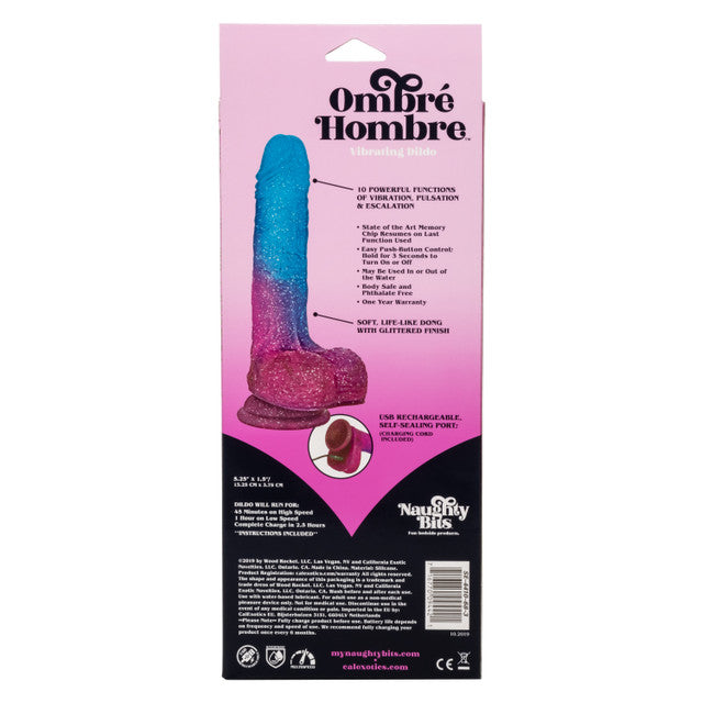 Calexotics | Naughty Bits Ombre Hombre Vibrating Dildo