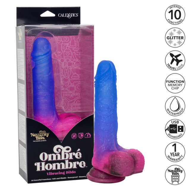 Calexotics | Naughty Bits Ombre Hombre Vibrating Dildo