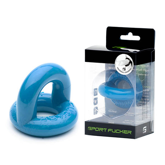 Sport Fucker Universal Cock Ring - Police Blue Cock & Balls Ring