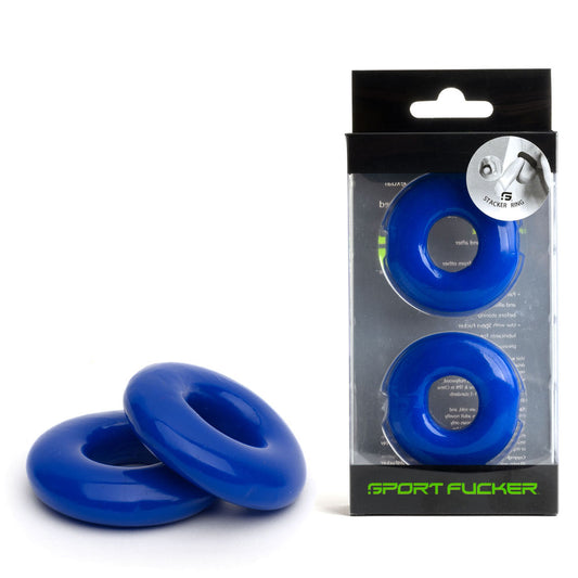 Sport Fucker Stacker  Rings - Blue Cock Rings - 2 Pack