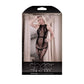 Fantasy Lingerie SHEER FANTASY CROSS FADED Crotchless Bodystocking Black - One Size