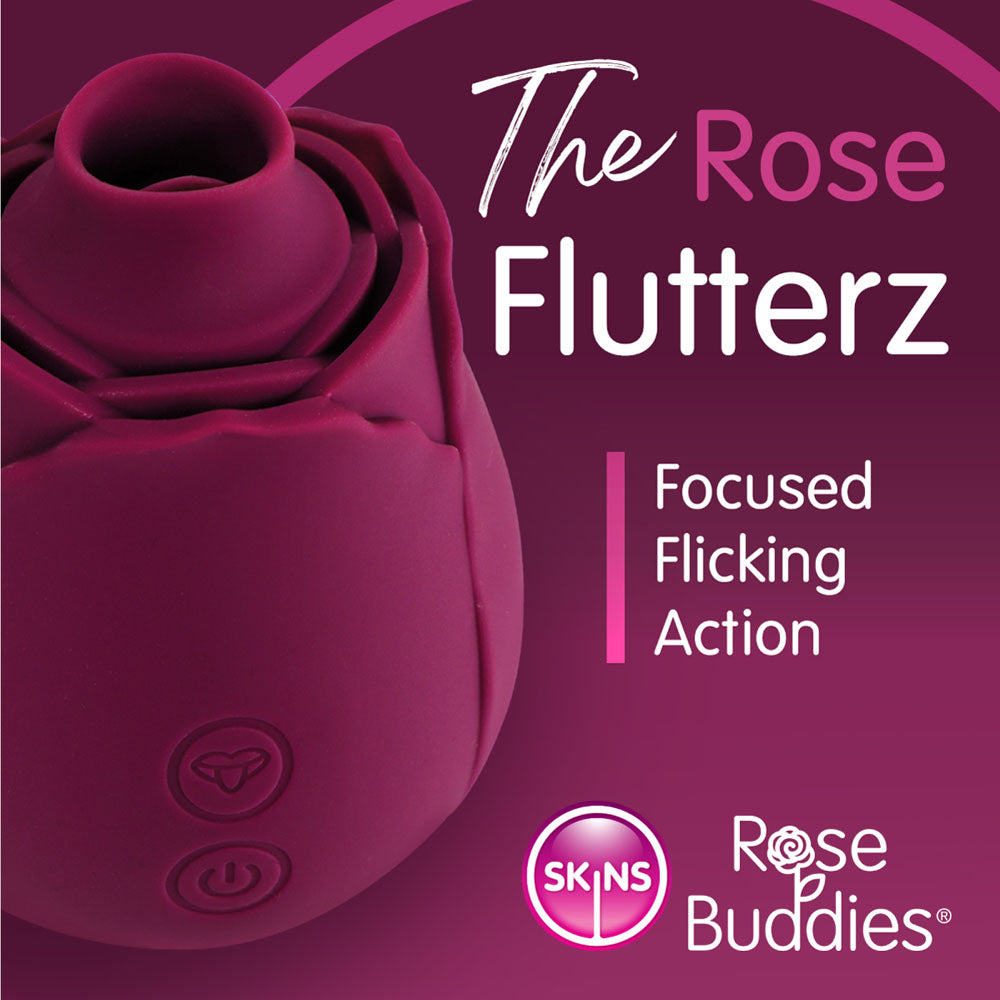 CreativeC | Skins Rose Buddies - The Rose Flutterz - Purple USB Flicking Rose Stimulator