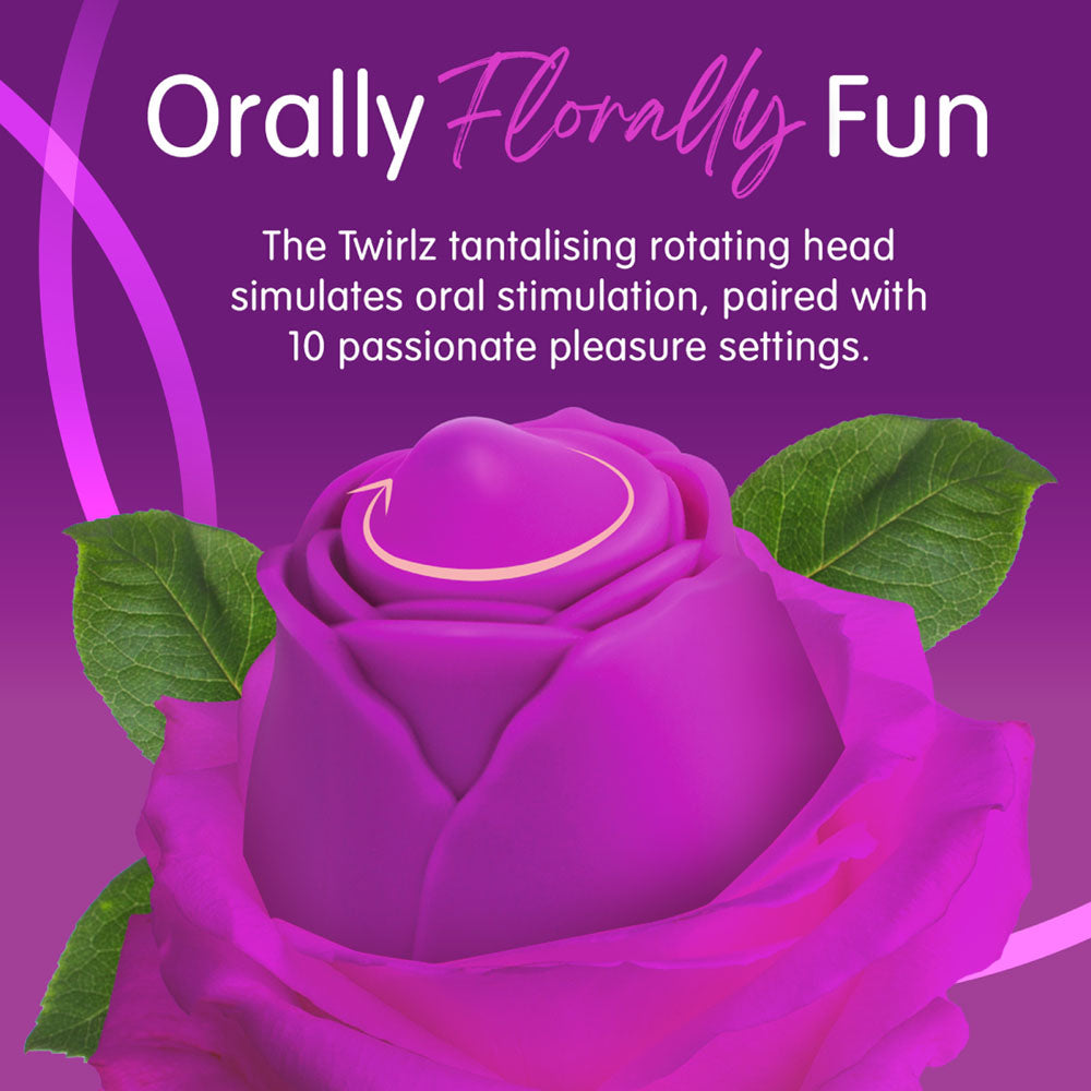 CreativeC | Skins Rose Buddies - The Rose Twirlz - Purple USB Twirling Rose Stimulator