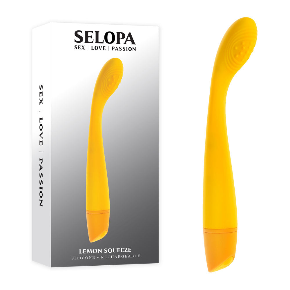 Selopa LEMON SQUEEZE - Yellow 18.4cm USB Rechargeable Vibrator