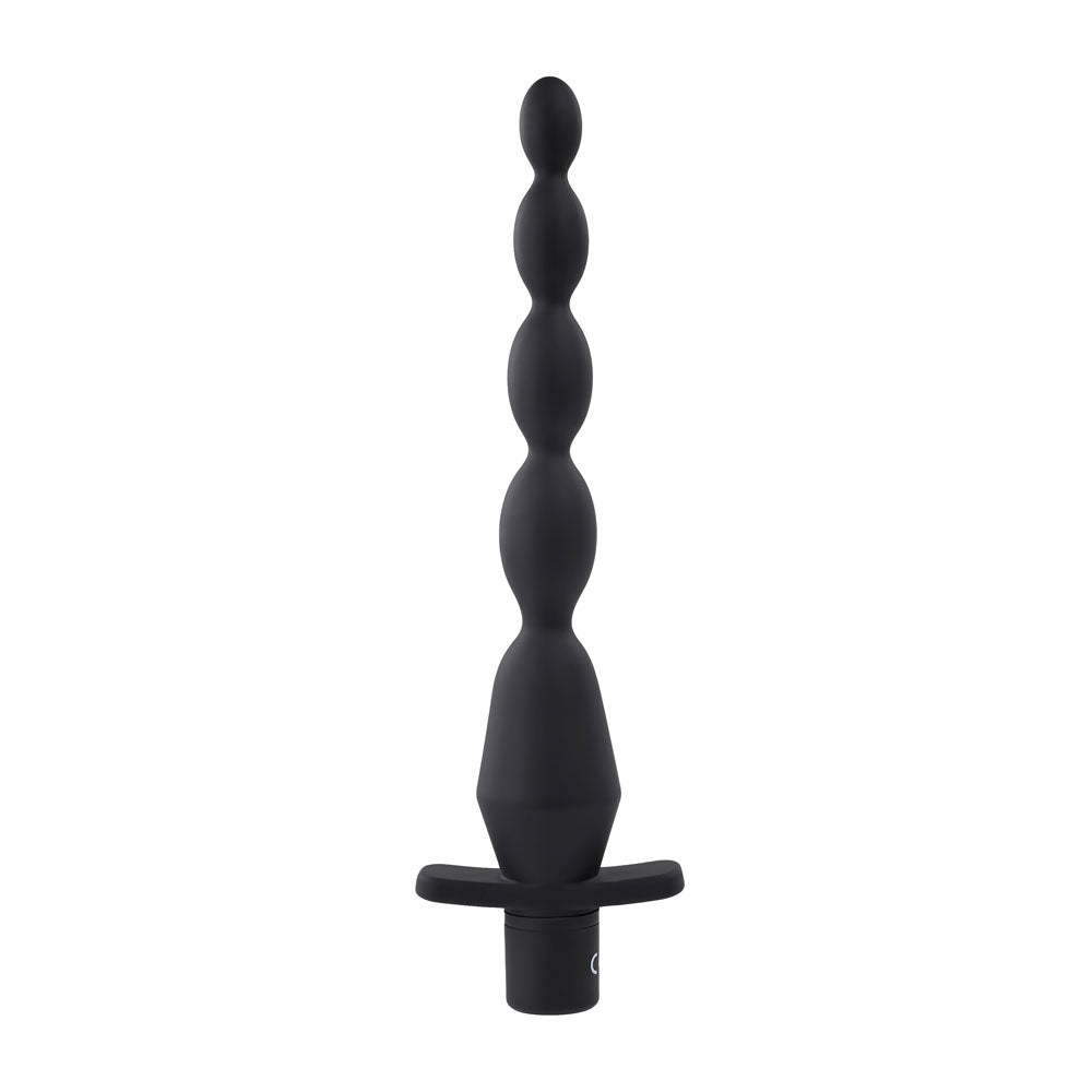 Selopa VIBRATING BUTT BEADS - Black 22cm USB Rechargeable Vibrating Anal Beads