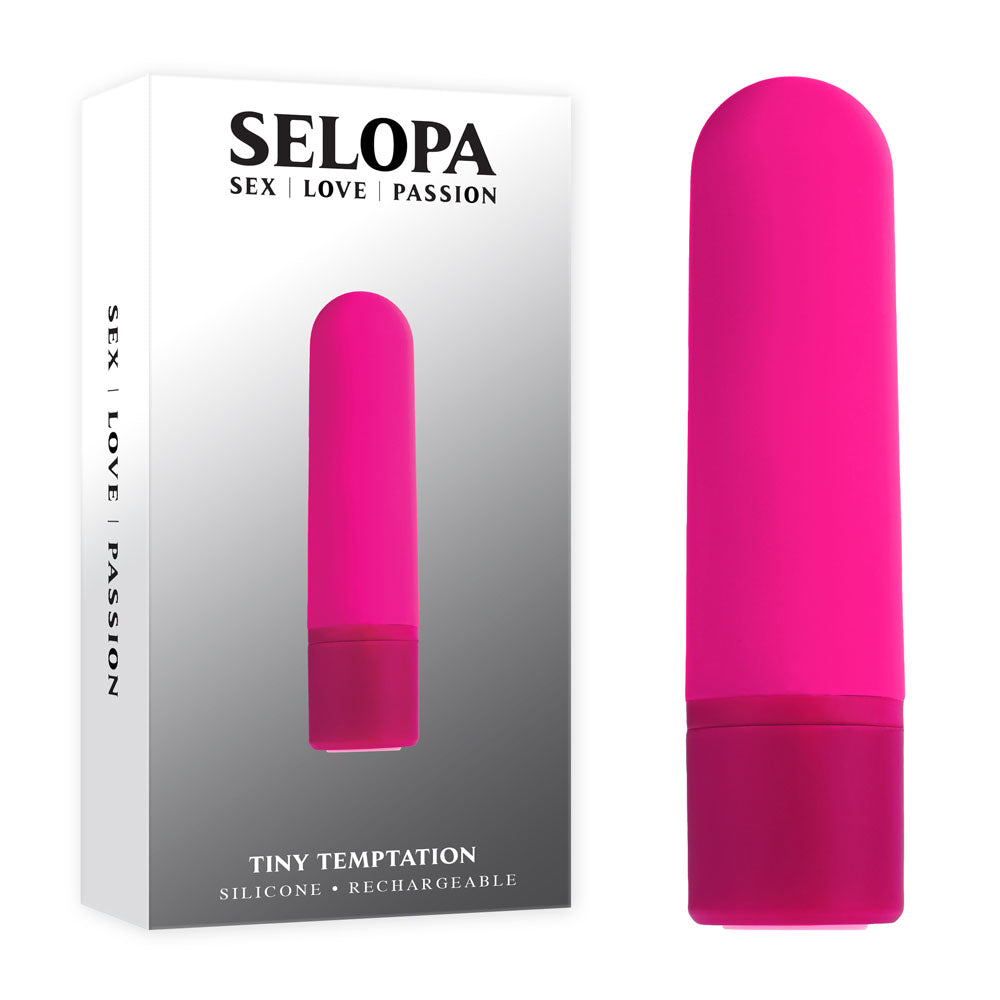 Selopa TINY TEMPTATION Pink 9.2cm USB Rechargeable Bullet Vibrator