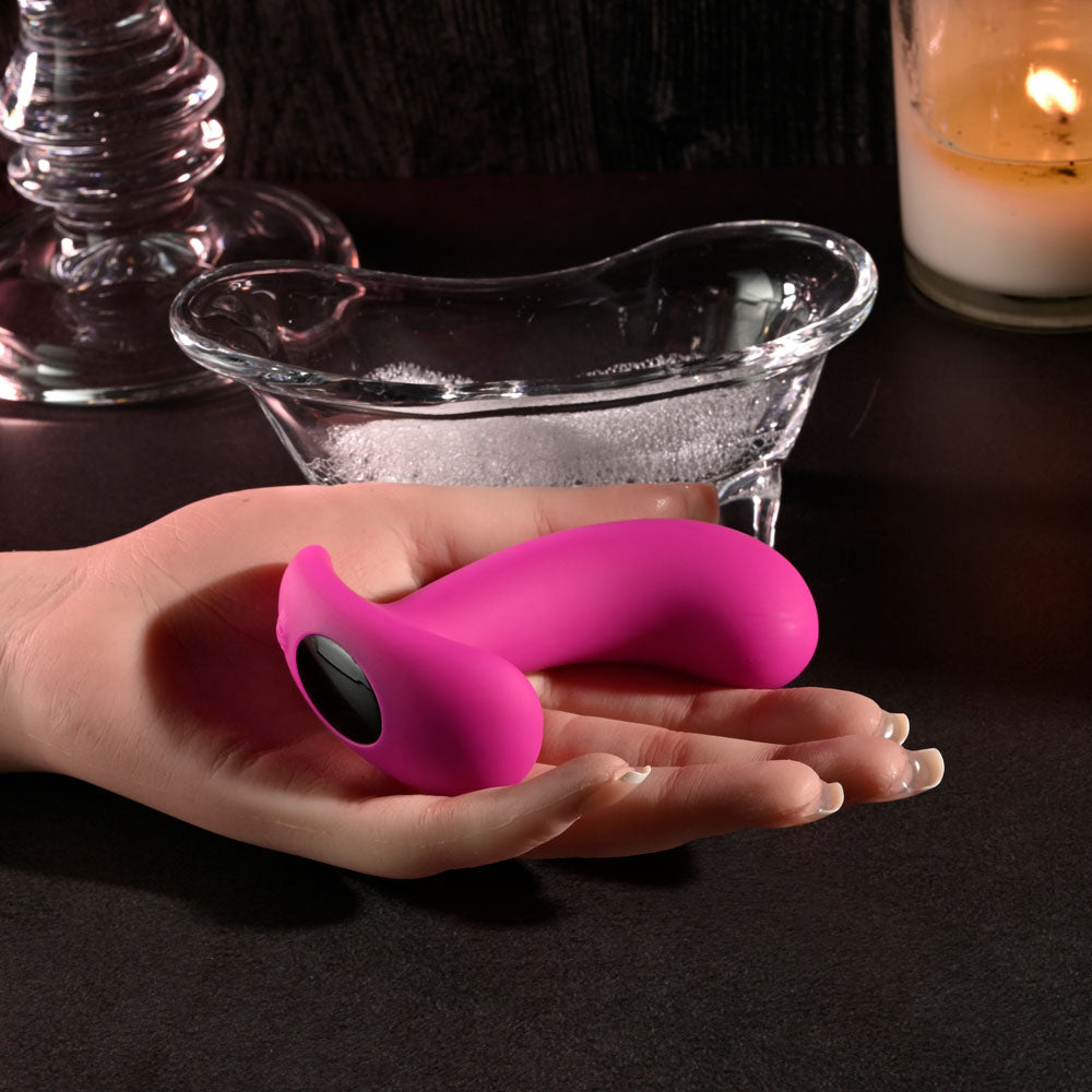 Selopa HOOKING UP - Pink 9.5cm USB Rechargeable Vibrator with Wireless Remote