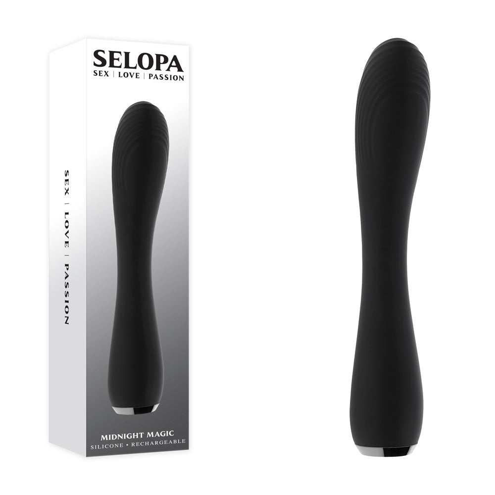 Selopa MIDNIGHT MAGIC - Black 20.2cm USB Rechargeable Vibrator