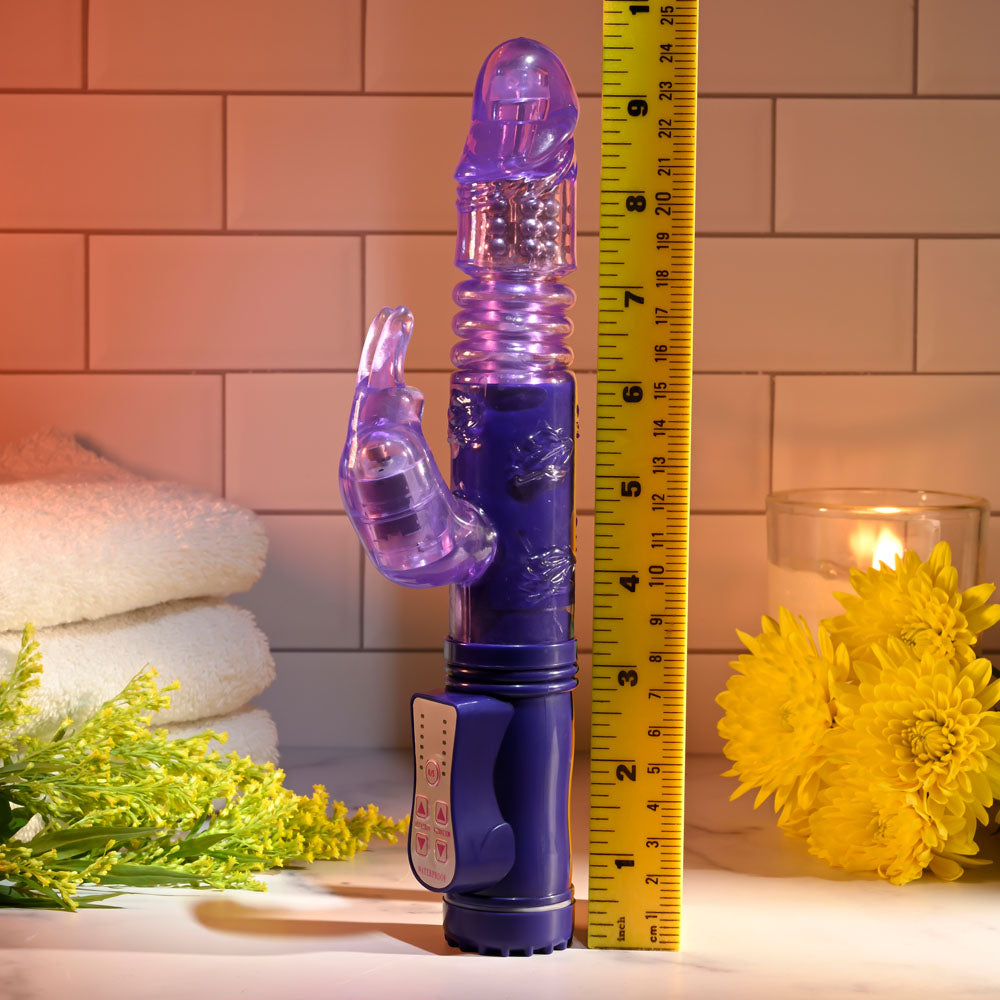 Selopa BUNNY THRUSTER Purple 24.8cm Thrusting Rabbit Vibrator