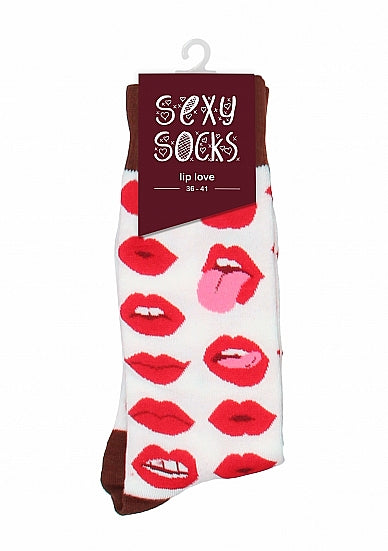 Shots Toys | Socks Lip Love Adult Erotic Socks Size 36-41