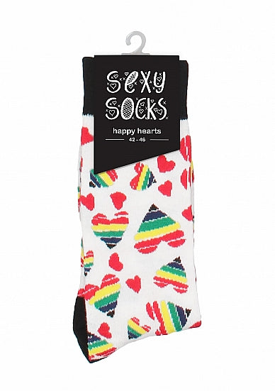 Shots Toys | Socks Happy Hearts Adult Erotic Socks Size 36-41