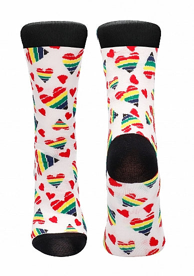 Shots Toys | Socks Happy Hearts Adult Erotic Socks Size 36-41