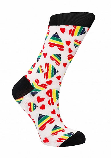 Shots Toys | Socks Happy Hearts Adult Erotic Socks Size 36-41