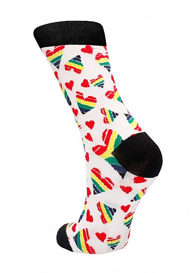 Shots Toys | Socks Happy Hearts Adult Erotic Socks Size 36-41