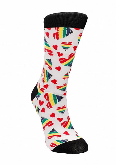 Shots Toys | Socks Happy Hearts Adult Erotic Socks Size 36-41