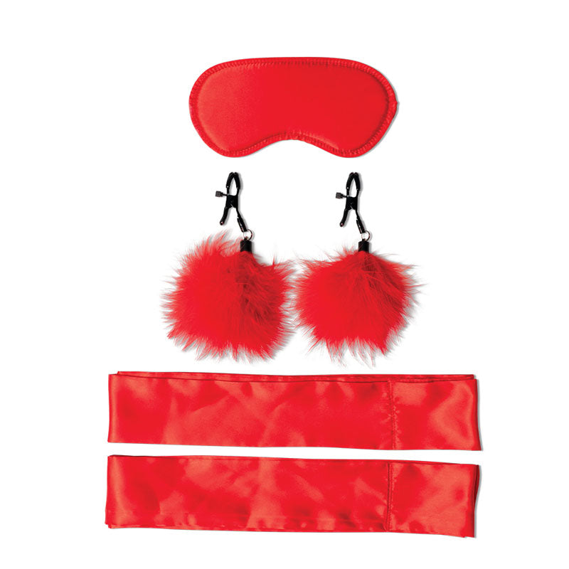 Sportsheets Sex & Mischief Amor Bondage Beginner Kit - Red - 5 Piece Set